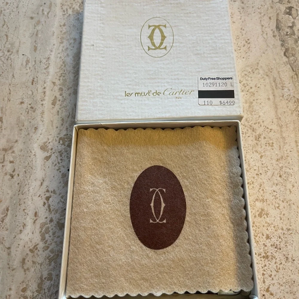 Cartier VINTAGE must de Cartier Paris Leather Business Credit Card Photo Holder - Picture 14 of 14